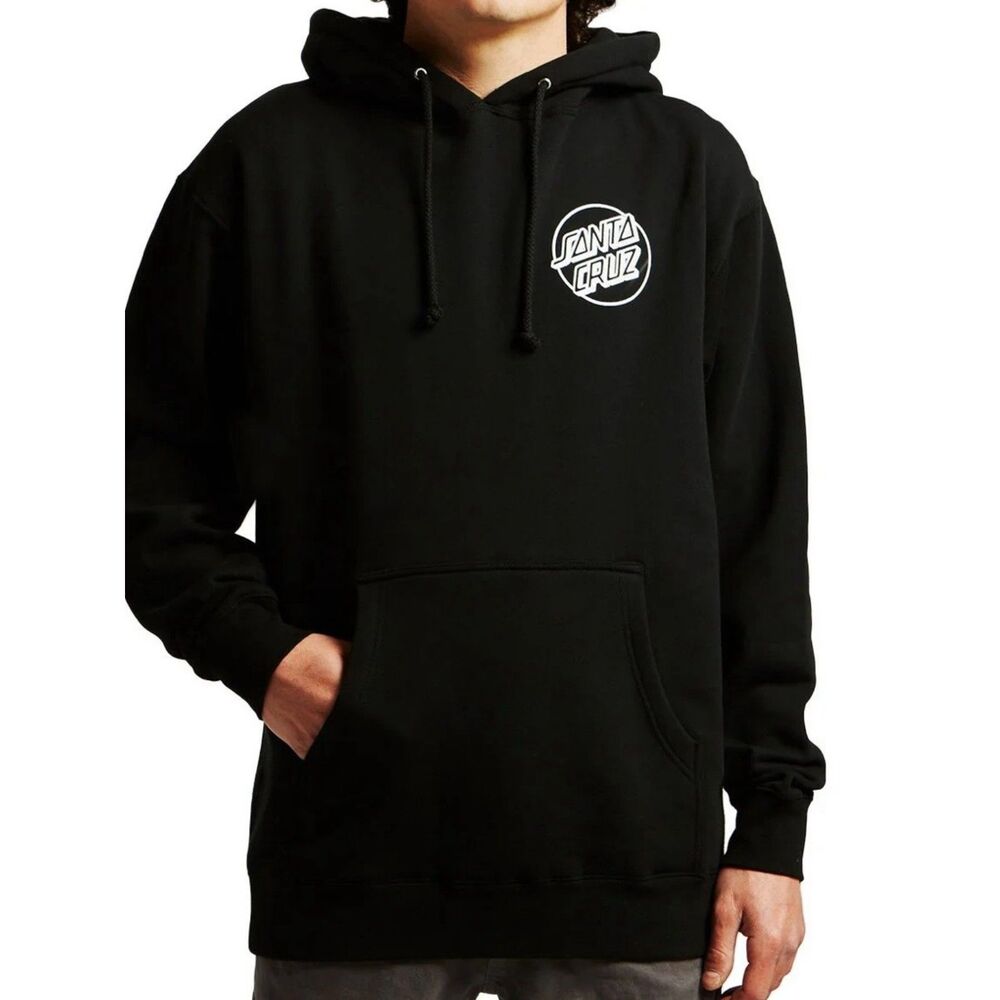 Santa Cruz Black Opus Dot Hoodie California Skater Sweatshirt sz L